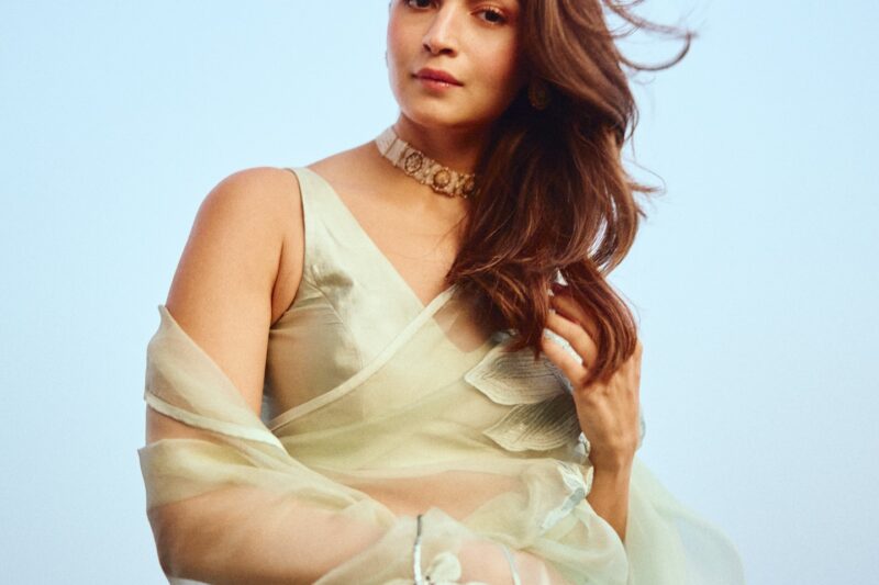 Is This Alia Bhatt’s Signature Ethereal Style in a Pastel Organza Saree?