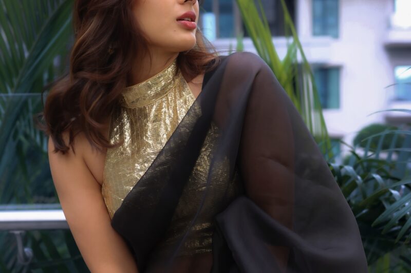 Liquid Gold & Obsidian: A Masterclass in High-Contrast Styling Samyuktha